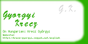 gyorgyi krecz business card