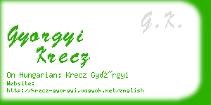 gyorgyi krecz business card